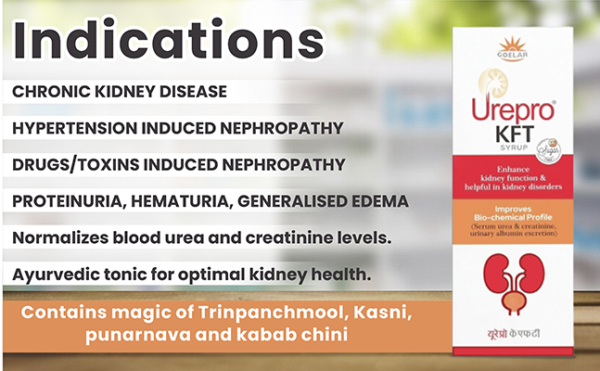 Urepro KFT Syrup Sugar Free – Ayurvedic Support for Enhanced Kidney Function (200 ML)